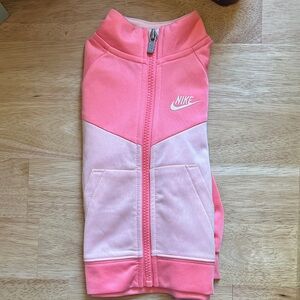 Nike Coral and Light Pink Zip-Up Jacket